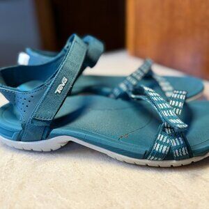 Teva Verra Turquoise Blue Strappy Adjustable Sandals Women's 9.5